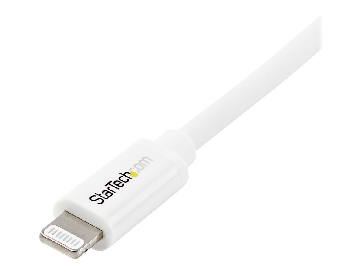 StarTech.com 1m (3ft) White Apple 8-pin Lightning Connector to USB Cable for iPhone / iPod / iPad - Charge and Sync Cable - 1 meter (USBLT1MW) - kabel Lightning - Lightning / USB - 1 m – foto 4