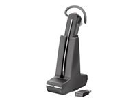 Poly Savi 8240-M Office - Savi 8200 series - headset - on-ear - convertible - DECT / Bluetooth - wireless - black - Zoom Certified, Certified for Microsoft Teams