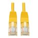 Tripp Lite Cat5e 350 MHz Molded UTP Patch Cable (RJ45 M/M), Yellow, 2 ft.