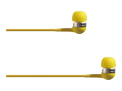 4XEM Earphones with mic in-ear wired 3.5 mm jack yellow for P/N: 4