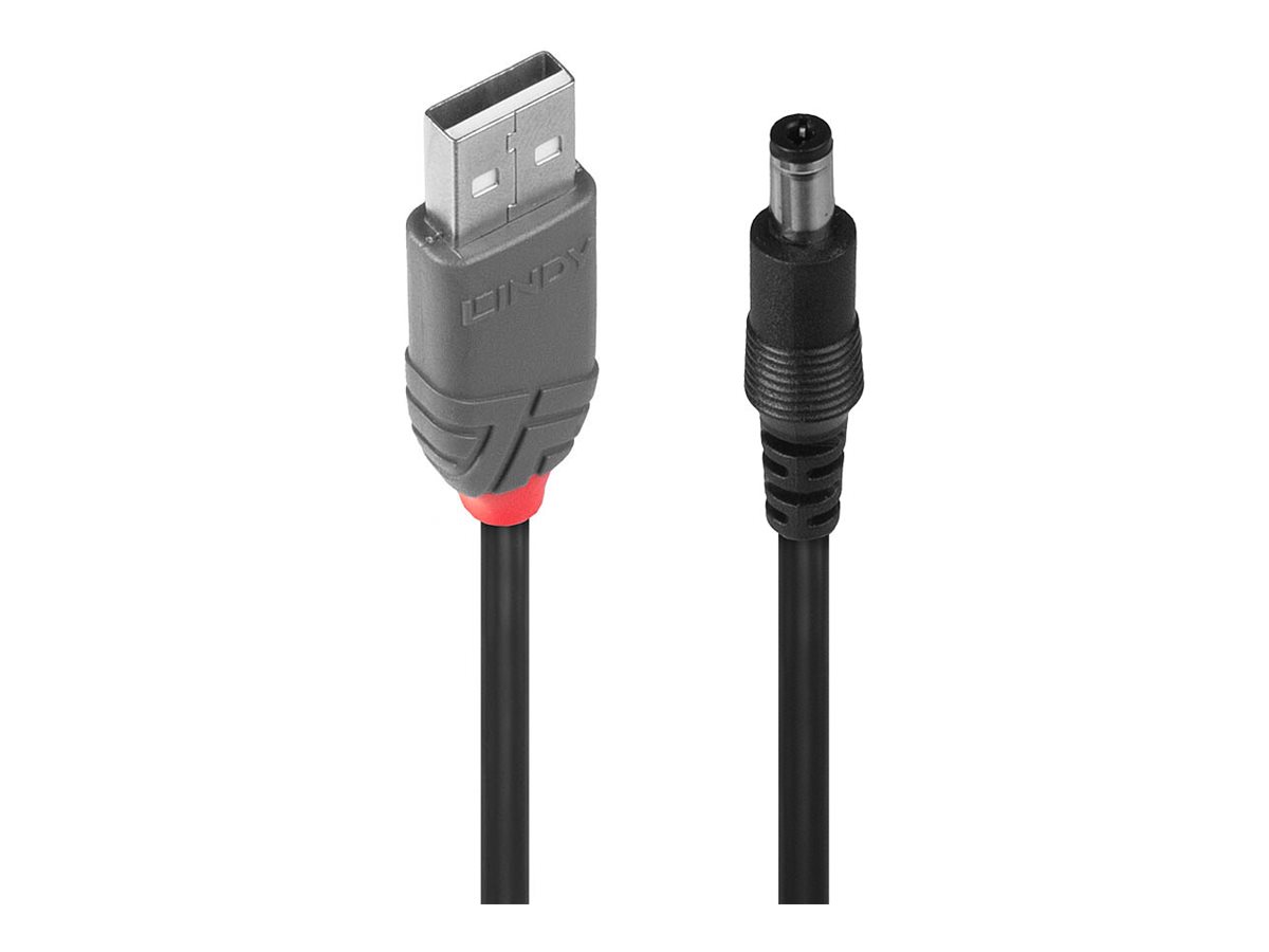 Lindy Usb Power Cable Dc Jack 55 X 21 Mm To Usb Power Only 15 M