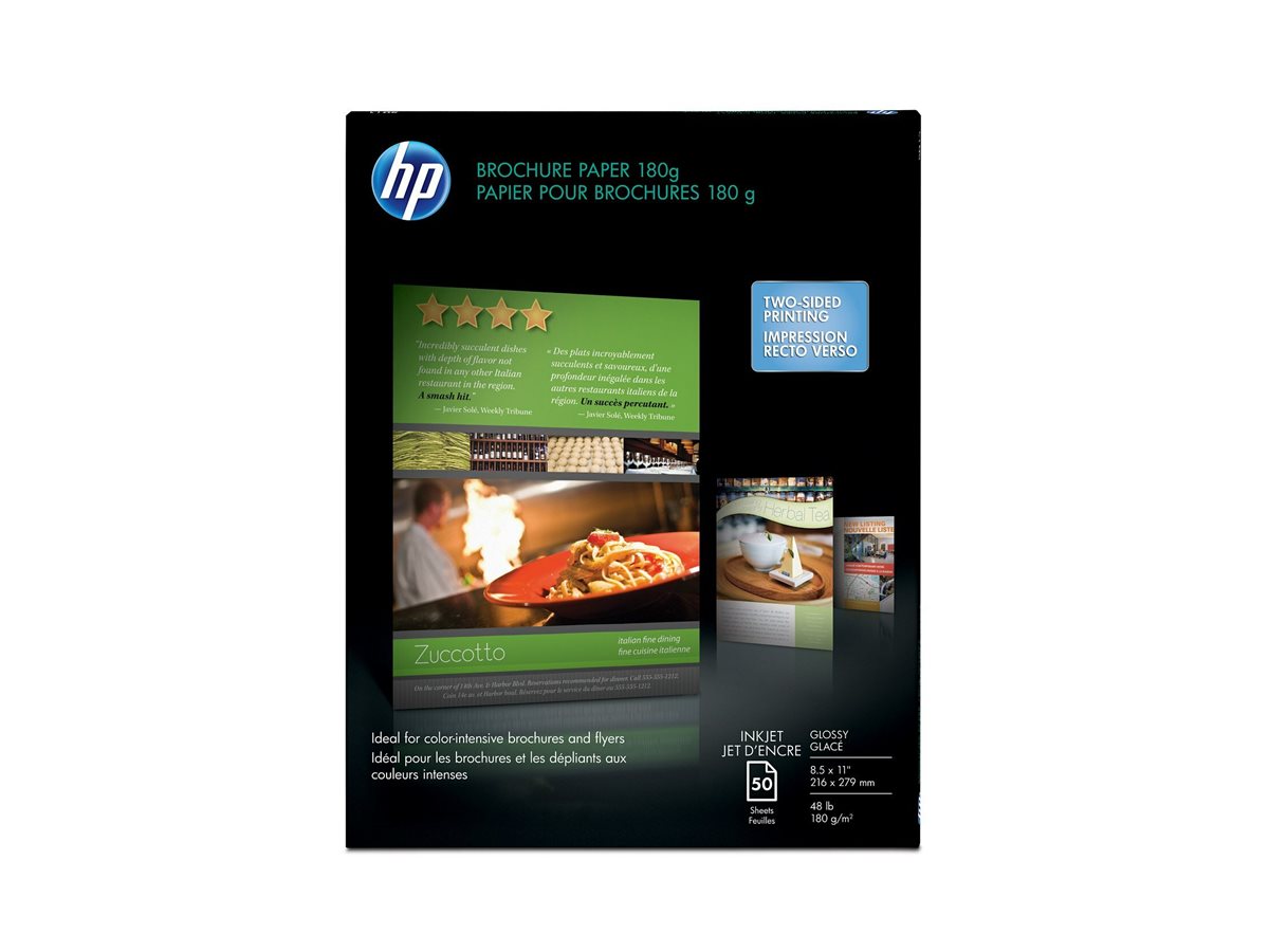 HP - Glossy - white - ANSI A (Letter) (216 x 279 mm)