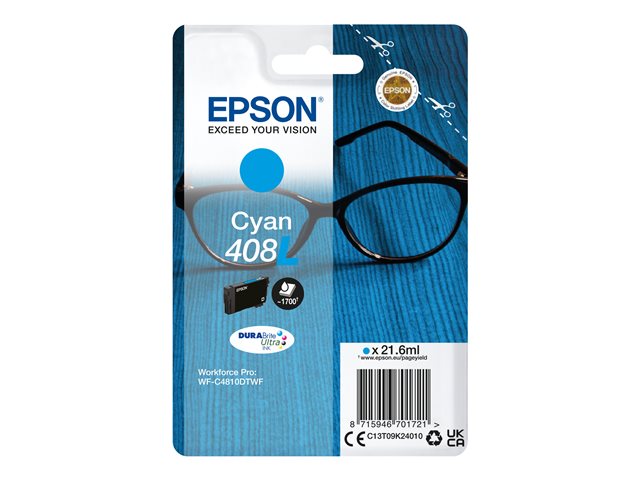 Image of Epson 408L - cyan - original - ink cartridge