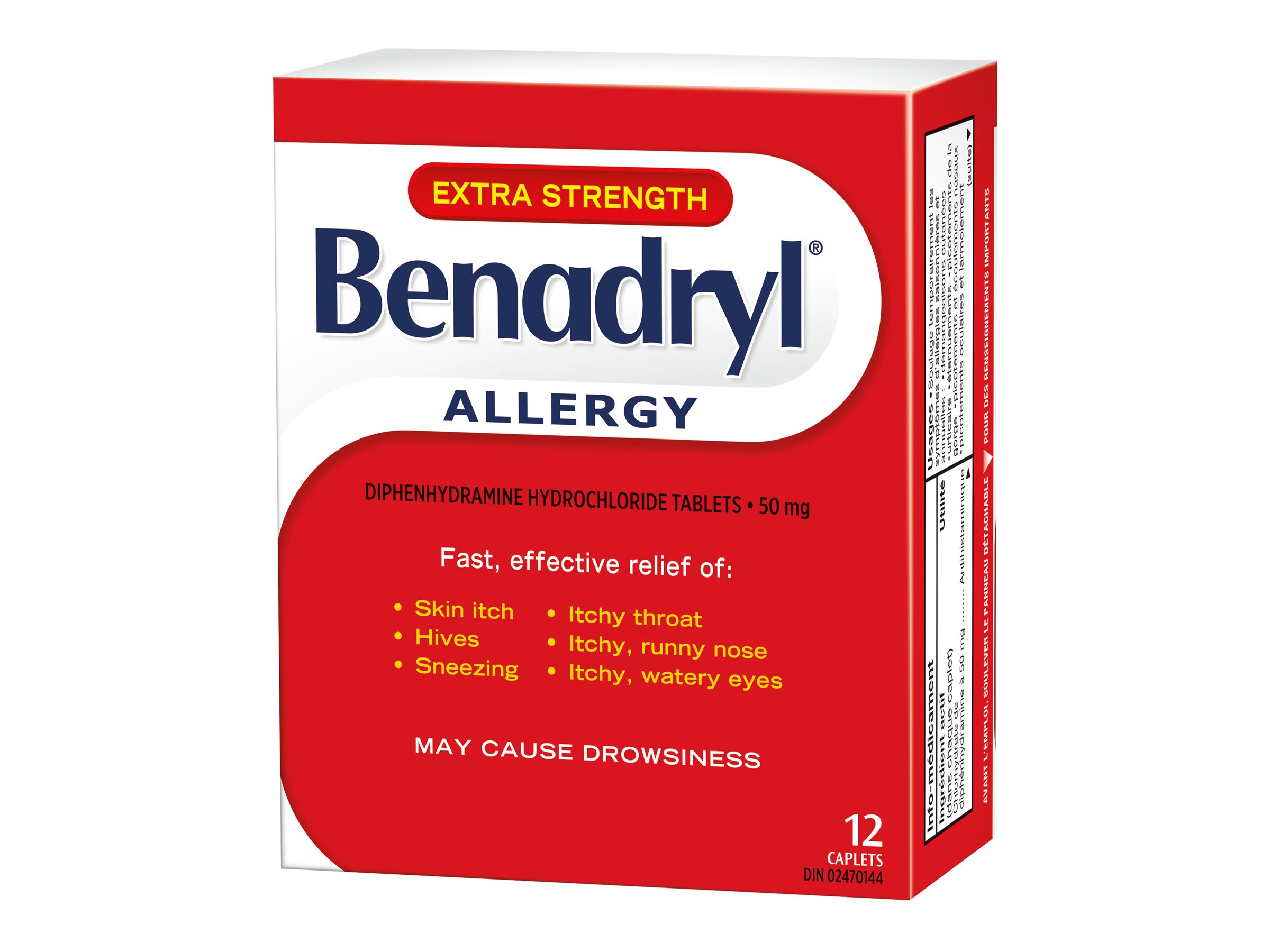 Benadryl Extra Strength Allergy Caplets - 12's