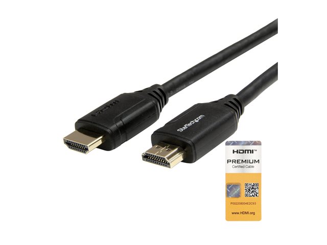 Startechcom Startechcom Premium Certified High Speed Hdmi 20 Cable With Ethernet 15ft 05m Hdr 4k 60hz 20 Inch Short Hdmi Male To Male Cord Hdmm50cmp Hdmi Cable With Ethernet 50 Cm