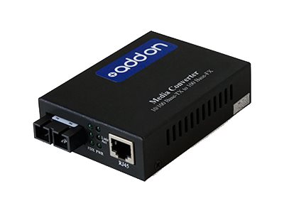 AddOn 100Mbs 1 RJ-45 to 1 SC Media Converter