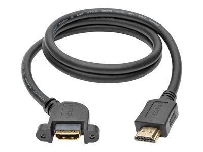 Tripp Lite 3ft High Speed HDMI Cable with Ethernet Digital Video / Audio Panel Mount M/F 3'