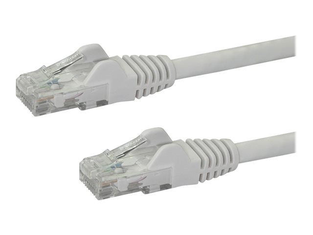 Image of StarTech.com 2m CAT6 Ethernet Cable, 10 Gigabit Snagless RJ45 650MHz 100W PoE Patch Cord, CAT 6 10GbE UTP Network Cable w/Strain Relief, White, Fluke Tested/Wiring is UL Certified/TIA - Category 6 - 24AWG (N6PATC2MWH) - patch cable - 2 m - white
