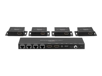 Kit Extender Splitter 4 Ports HDMI 4K30 & IR avec Loop Out, Cat.6 70m
