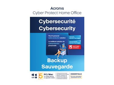 Acronis Cyber Protect Home Office Essentials - Abonnement-Lizenz (1 Jahr) - 5 Computer, unbegrenzte mobile Geräte - Download - Win, Mac, Android, iOS