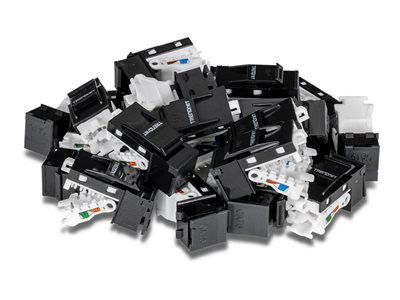 TRENDnet Keystone-Buchsen 25er-Pack Cat6 werkzeuglos 90°blac Netzwerkzubehör