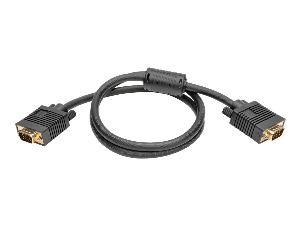Tripp Lite 3ft VGA Coax Monitor Cable with RGB High Resolution HD15 M/M 3'