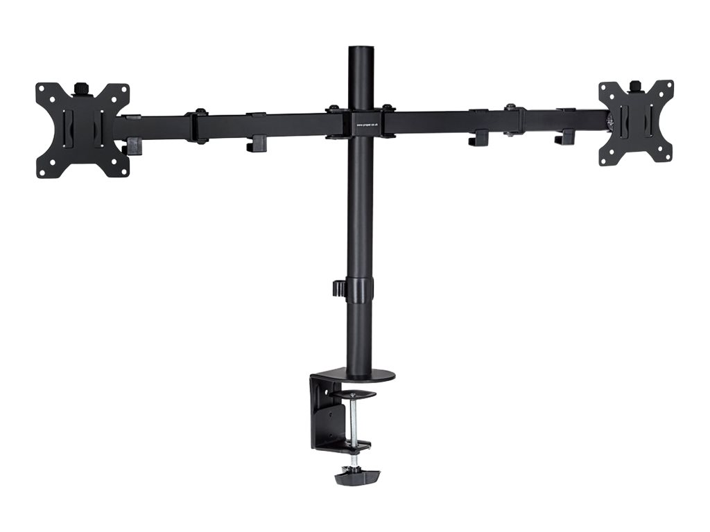 An image of Proper mounting kit - adjustable arm - for 2 LCD displays - black