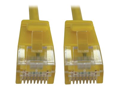 Eaton Tripp Lite Series Cat6a 10G Snagless Molded Slim UTP Ethernet Cable (RJ45 M/M), PoE, Yellow, 6 ft. (1.8 m)
