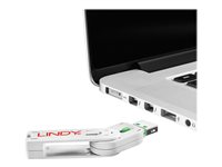 Clé USB et 4 bloqueurs de ports USB, Vert