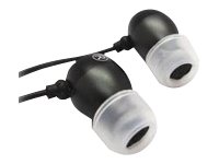 Inland SecureFit Metallic iBuds Earphones in-ear wired 3.5 mm jack black