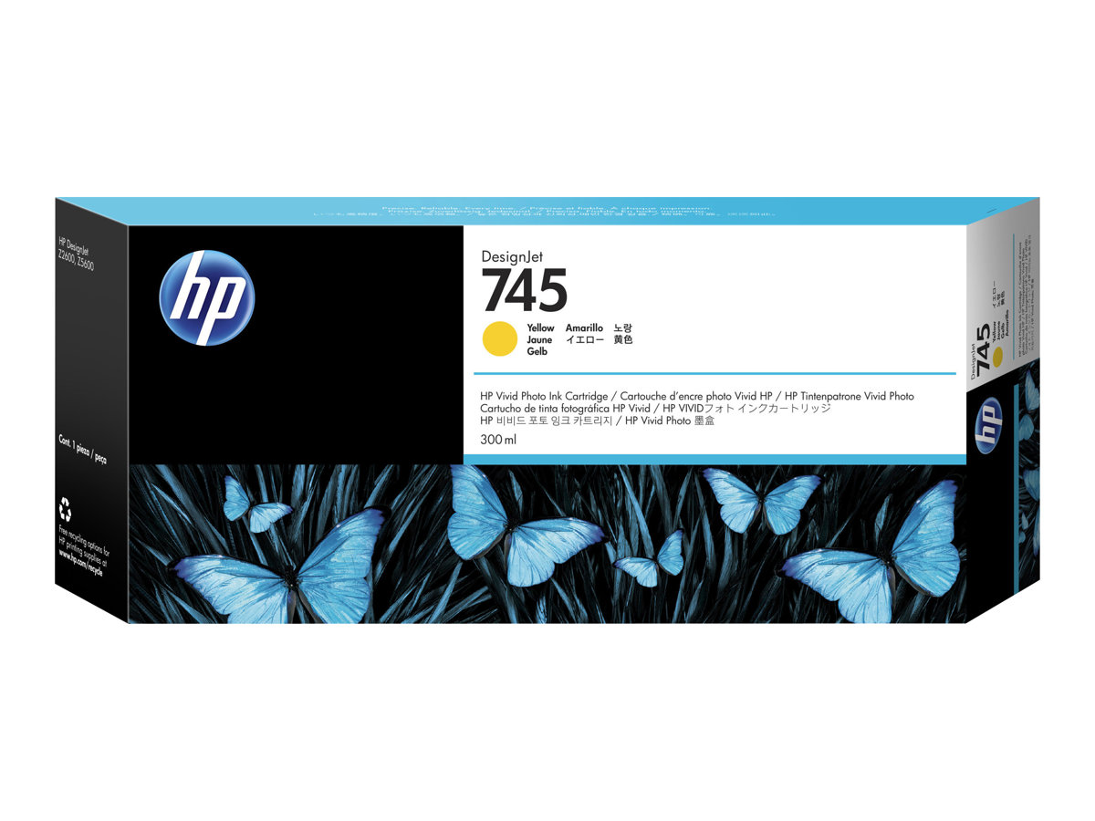 HP 745 Cartouche d encre Jaune 300 ml