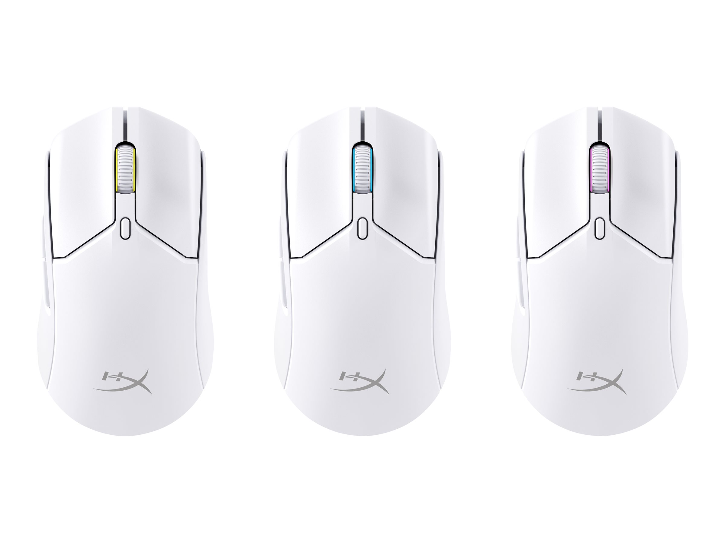 Mouse HyperX Pulsefire Haste 2 Gamer blanco, Sensor de precisión HyperX 26K, Interruptores HyperX personalizados, Personalizable con el software HyperX NGENUITY, Iluminación RGB por LED