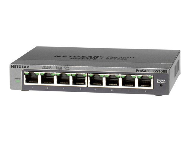 Image of NETGEAR Plus GS108Ev3 - switch - 8 ports - unmanaged