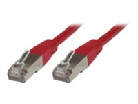 MicroConnect CAT 6 Afskærmet parsnoet kabel (SSTP) 50cm Netværkskabel Rød