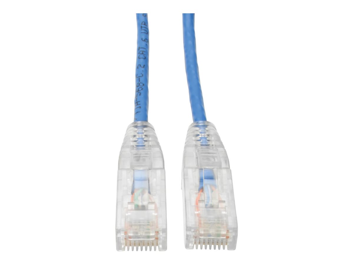 Eaton Tripp Lite Series Cat6 Gigabit Snagless Slim UTP Ethernet Cable (RJ45 M/M), PoE, Blue, 15 ft. (4.57 m)