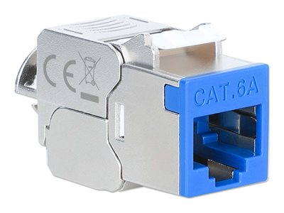 INTELLINET Cat6a 10G STP Keystone-Modul blau