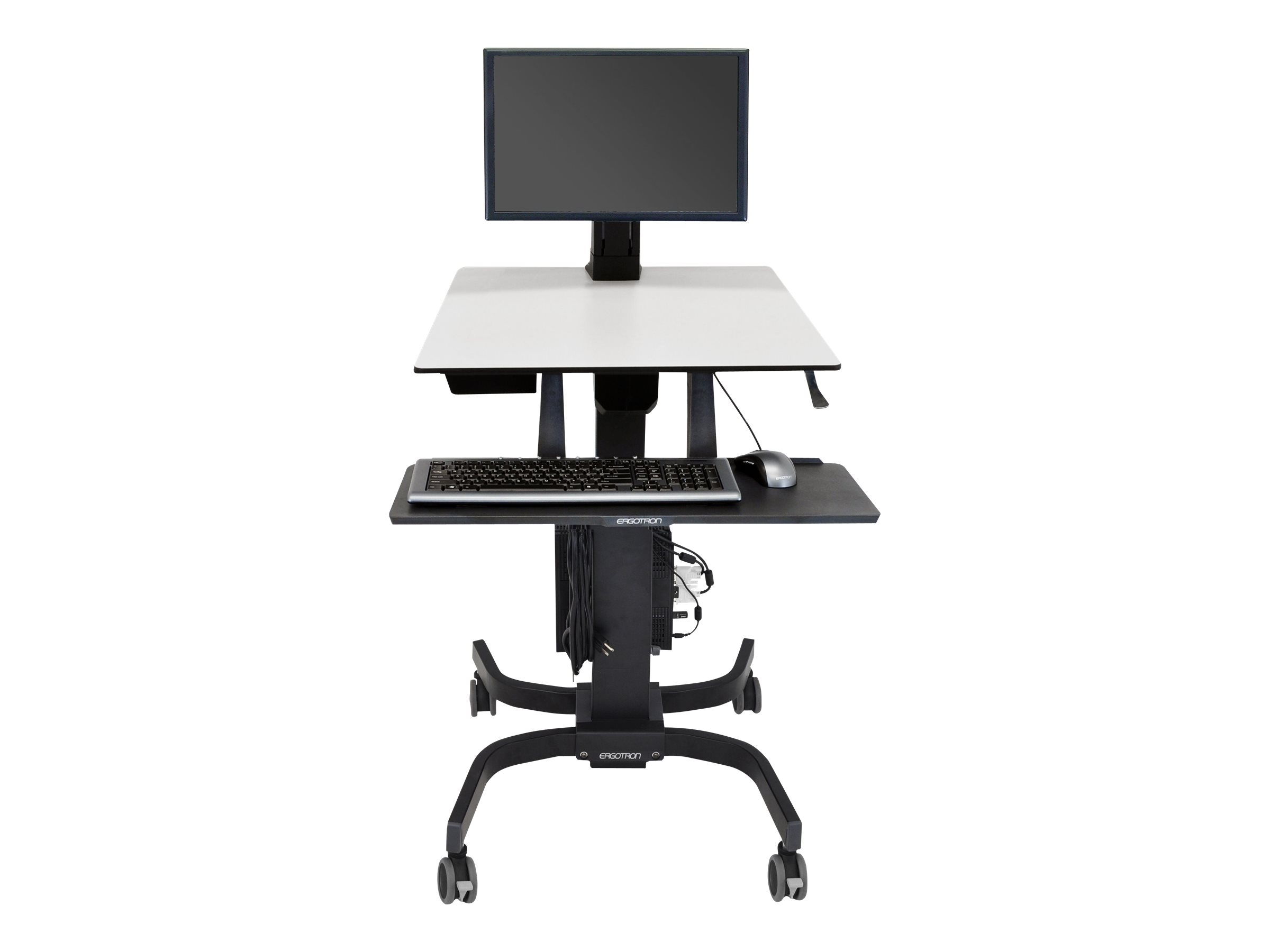 An image of Ergotron WorkFit-C Single LD - sit/standing workstation - rectangular - grey
