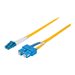 Intellinet Fiber Optic Patch Cable, OS2, LC/SC, 3m, Yellow, Duplex, Single-Mode, 9/125 µm, LSZH, Fibre, Lifetime Warranty, Polybag