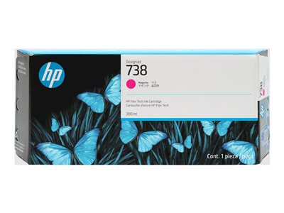 HP 738 300-ml Magenta DesignJet Ink Cart - 676M7A