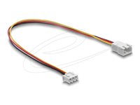 Delock Forlængerkabel til blæserstrøm 30cm Sort Rød Gul