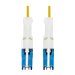 Tripp Lite 400G Duplex Singlemode 9/125 OS2 Fiber Optic Cable (CS-UPC/CS-UPC), Round LSZH Jacket, Yellow, 10 m