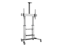 Eaton Tripp Lite Series Safe-IT Heavy-Duty Rolling TV Cart with Height-Adjusting Crank Handle for 60 to 100-inch Displays