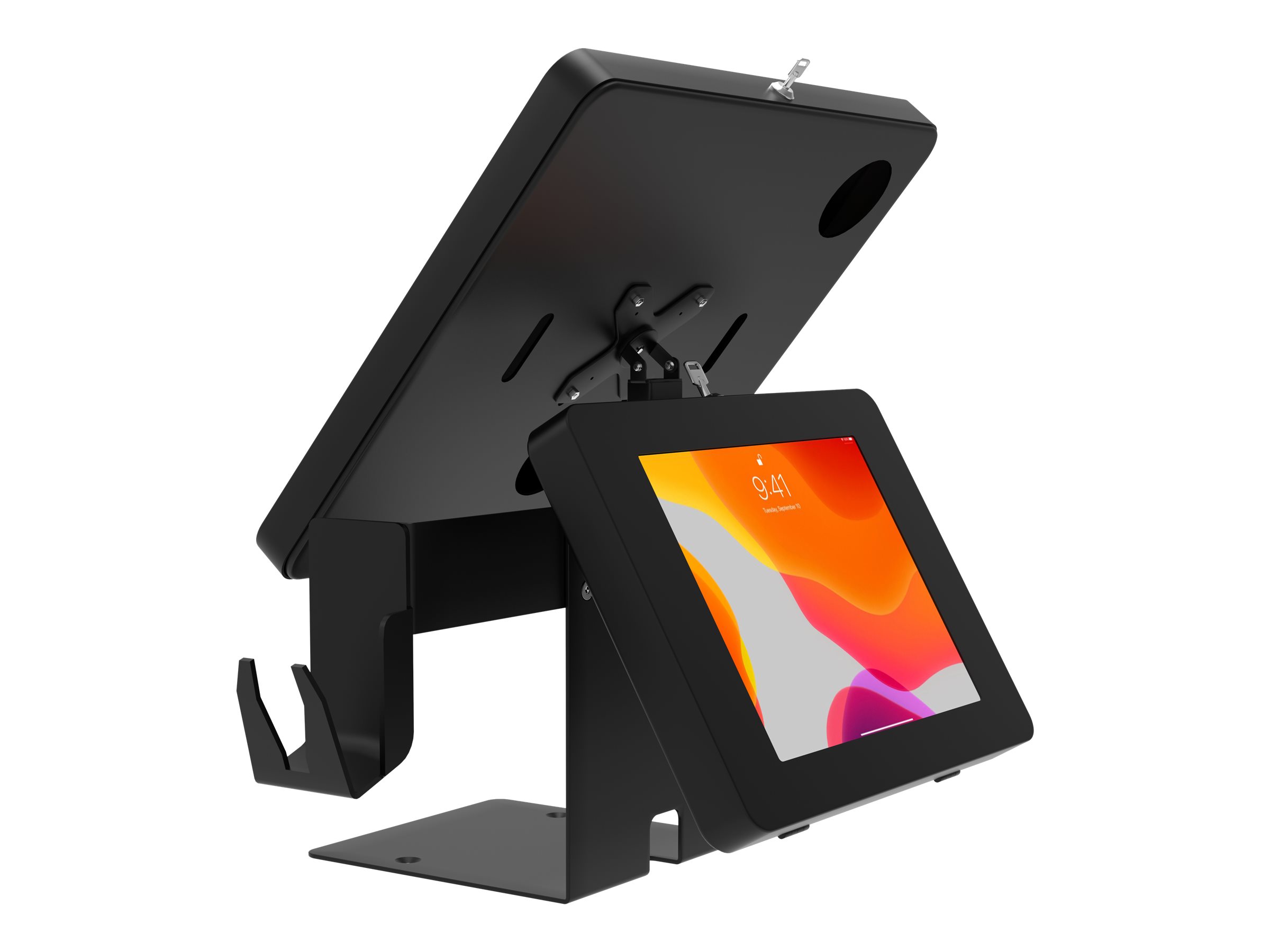 CTA Digital - Mounting kit (bracket, scanner holder, card reader holder, stand with VESA plate, hardware kit, 2 x security enclosure)