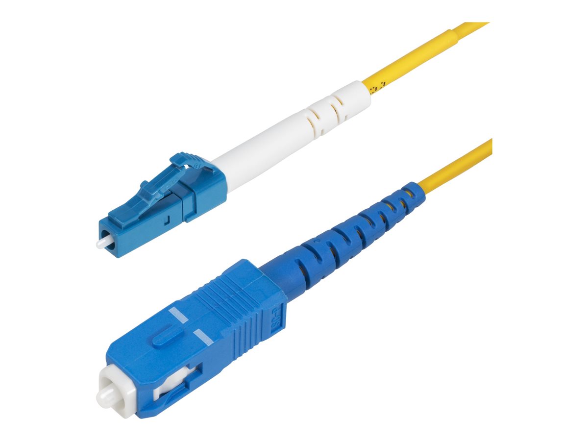 StarTech.com 5m (16.4ft) LC to SC (UPC) OS2 Single Mode Fiber Cable - patch kabel - 5 m - 5 m - žlutá