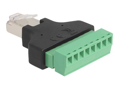 4043619664719 - Adapter RJ45 Stecker Terminalblock 8 Pin 2-teilig 381 mm (66471) - Delock