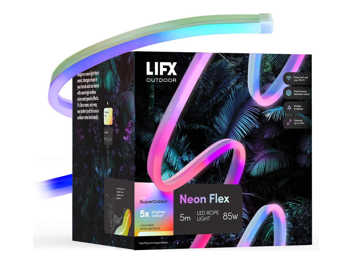 LIFX SuperColor Neon Flex, light strip, LED, 85 W, RGBW light, 1500-9000 K