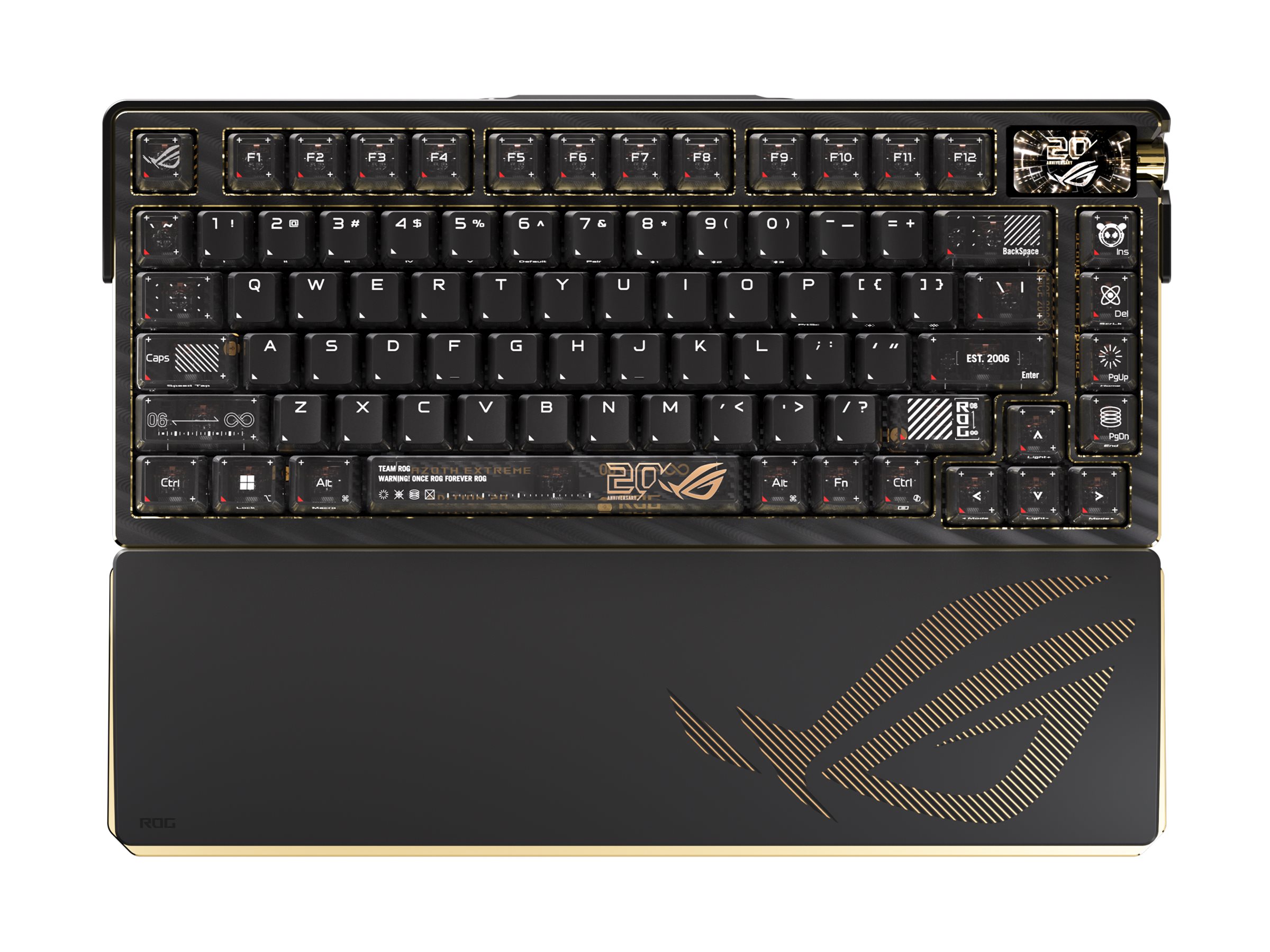 ASUS ROG Azoth Extreme Edition 20 keyboard 75% with OLED display QWERTZ German black Product shot Front 79953