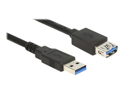 DELOCK USB Verl. USB3.0 A -> A St/Bu 1.50m schwarz - 85055