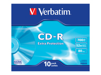 Verbatim - 10 x CD-R - 700 MB (80min) 52x - slim jewel case