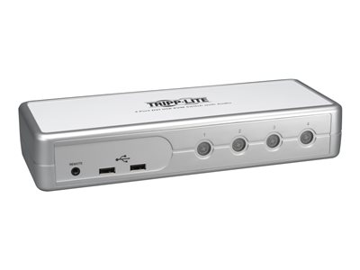 Tripp Lite 4-Port Desktop Compact DVI/USB KVM Switch w/ Audio & Cables KVM / audio switch 