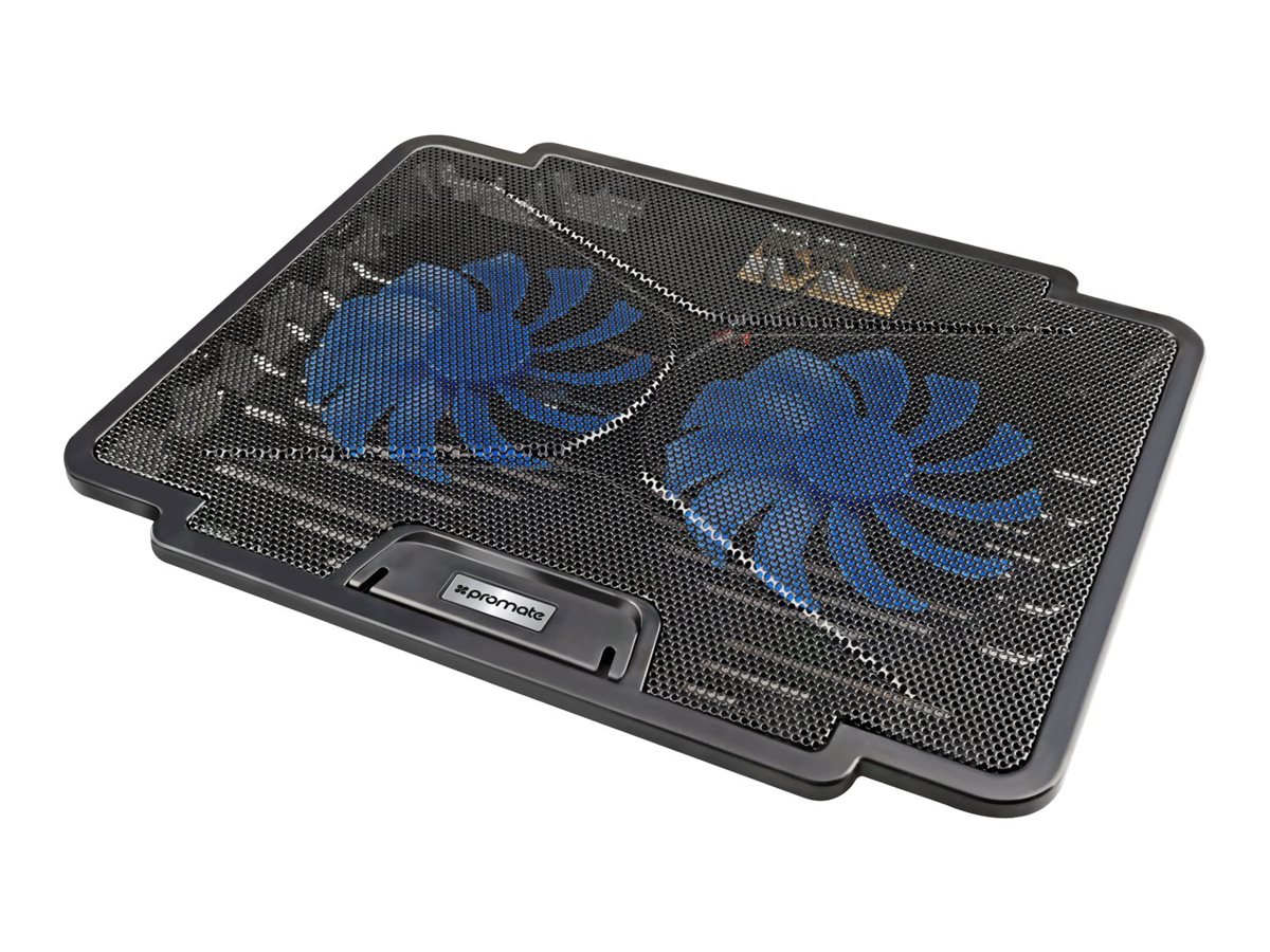 Promate AIRBASE-1 notebook cooling pad height adjustable silent Product shot Right-angle 79850