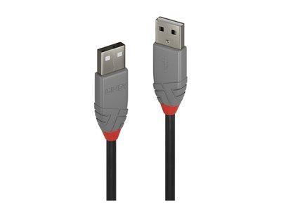 LINDY USB 2.0 Kabel Typ A/A Anthra Line M/M 0.5m - 36691