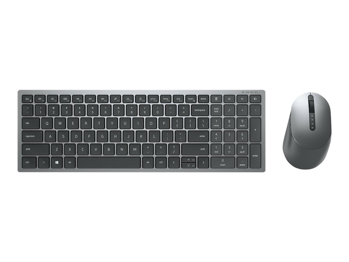 Dell Pro Plus Compact - klávesnice a sada myši - QWERTZ - německá - titanová šedá Vstupní zařízení