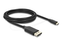 Delock USB Type-C™ to DisplayPort Cable (DP Alt Mode) 8K 60 Hz with HDR function 2 m black