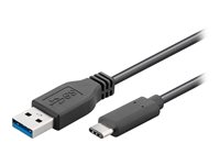 MicroConnect USB 3.1 USB Type-C kabel 15cm Sort