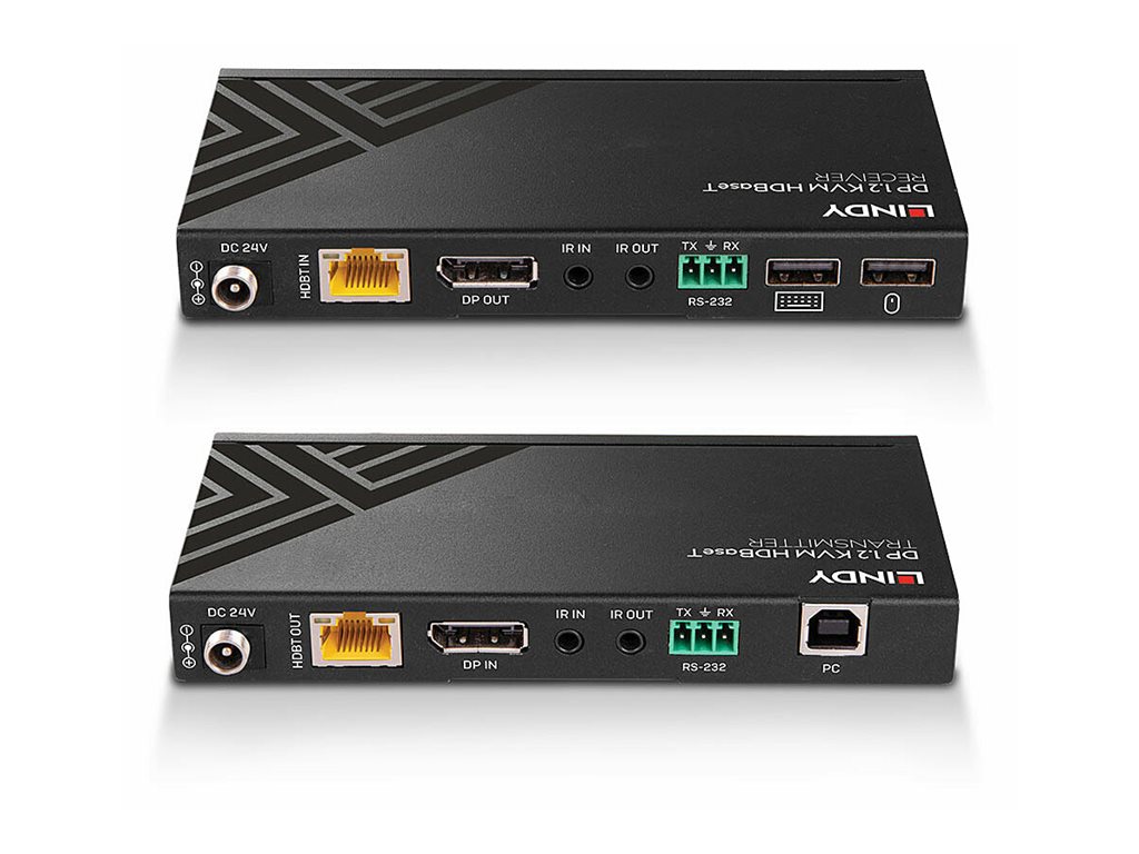 LINDY 150m Cat.6 DisplayPort, 1.2 USB, IR&RS-232, HDBaseT, KVM Extender
