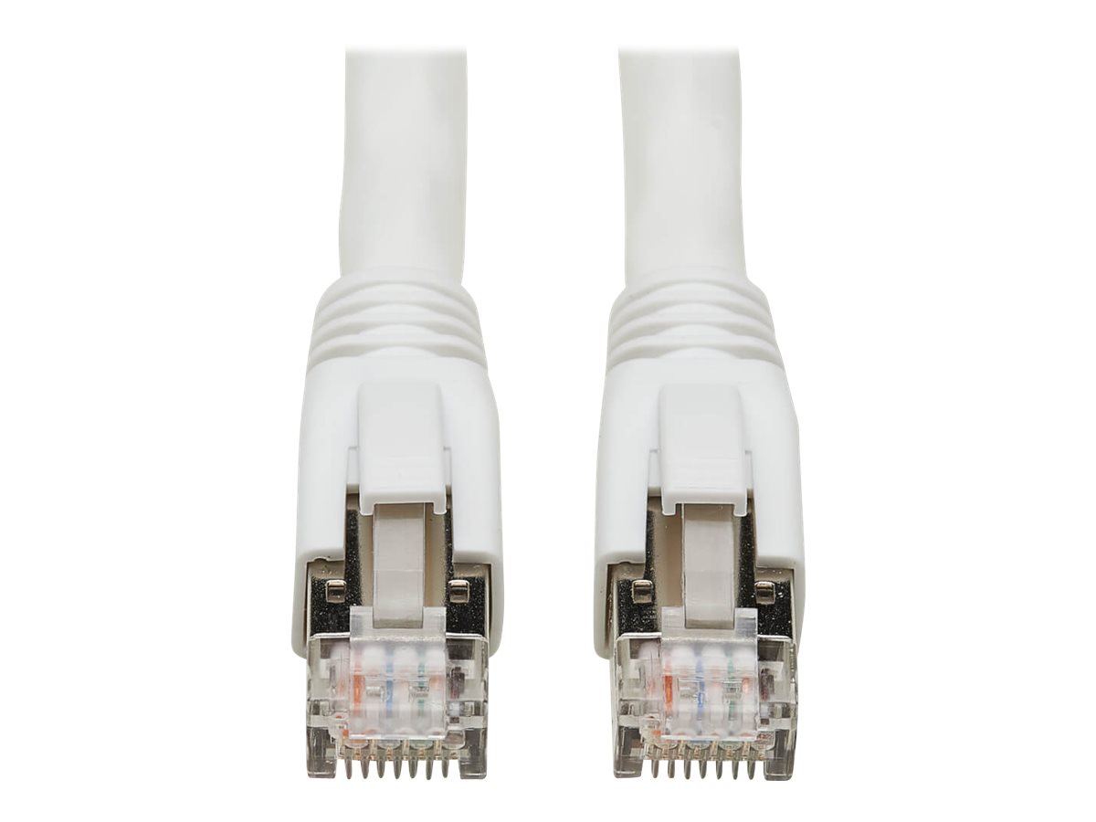 Eaton Tripp Lite Series Cat8 25G/40G-Certified Snagless Shielded S/FTP Ethernet Cable (RJ45 M/M), PoE, White, 3 ft. (0.91 m)
