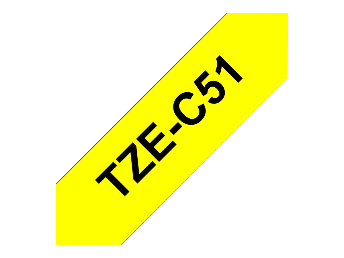 Brother TZe-C51 - fluorescentní páska - 1 kazeta/y - Role (2,4 cm x 5 m) – foto 2
