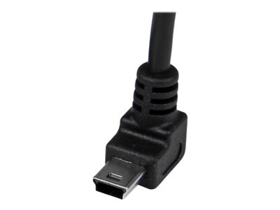 StarTech.com 1m Mini USB Cable Cord - A to Up Angle Mini B - Up Angled Mini  USB Cable - 1x USB A (M) - 1x USB Mini B (M) - Black (USBAMB1MU) - USB