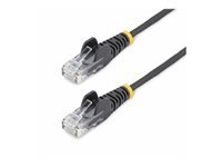 StarTech.com 50ft Black Slim CAT6 Ethernet Cable, Snagless, 28AWG, LSZH